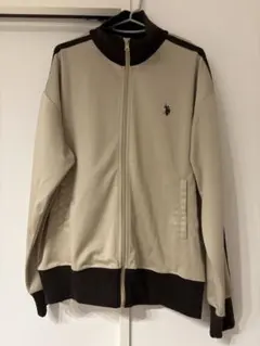 U.S. POLO ASSN. ジップアップジャケット ベージュ/ブラウン