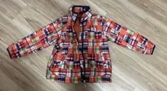 ミキハウス カラフル チェック柄 ジャケット 120cm