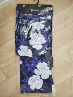 ORIGINAL YUKATA 浴衣 紺色 花柄のサムネイル
