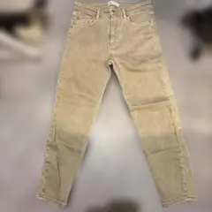 ZARA ベージュ スリムフィット デニムパンツ