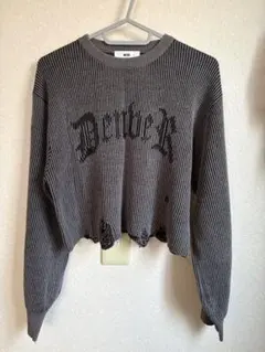 M*i様 WEGO クロップドニット　ダークグレー