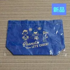 スヌーピー トートバッグ ランチバッグ　ランチトート ミニバッグ ブルー