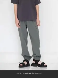 エアかるカーゴパンツ　カーキ130　グローバルワークのサムネイル