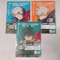 ヒロアカ　一番くじ　緑谷出久　爆豪勝己　轟焦凍　キャンバス風イラストボード