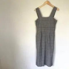 【ルクールブラン】グレンチェックタイトジャンパースカート（38）