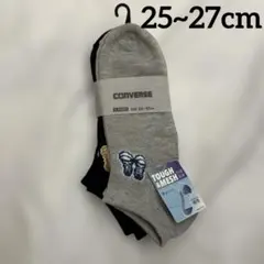 【新品】converse メンズソックス　25~27cm ３色3足組　甲メッシュのサムネイル