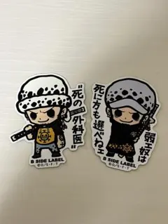 B SIDE LABEL ONE PIECE トラファルガー・ロー ステッカー - メルカリ