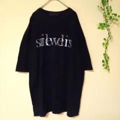 439【MICALLE MICALLE】ロゴTシャツ　ブラック　半袖のサムネイル
