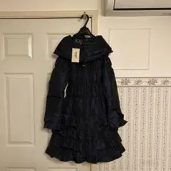 【タグ付き新品】ZADEH フリル付きダウンジャケット 2402Z ネイビー