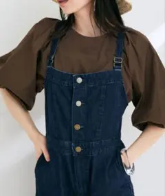 VIS Lee別注 デニムサロペットパンツ ネイビー Sのサムネイル
