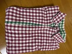 stussy チェックシャツ　パープル　グリーン　七分袖