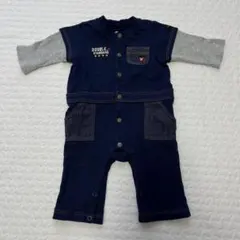 DOUBLE.Bロンパース 70cm ネイビー