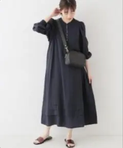 美品】スローブイエナ♡ボリュームスリーブ リネン ワンピース
