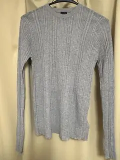 【未使用級】ミラオーウェン ラメ入りリブニット グレー サイズ0 洗練見え