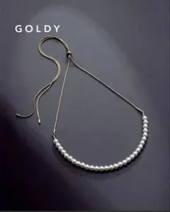 GOLDY ホワイトパール ネックレス　シルバー