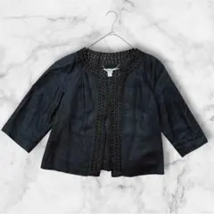 ADORE 麻100 ノーカラー ジャケット　アドーアのサムネイル