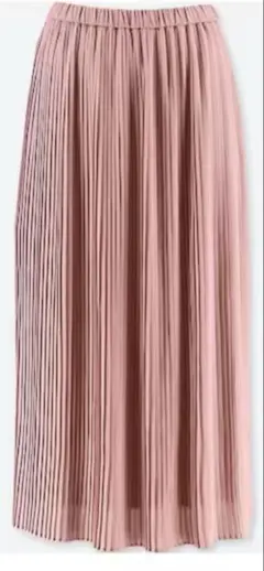 ハイウエスト　プリーツ　シフォン　スカート ピンクSサイズ
