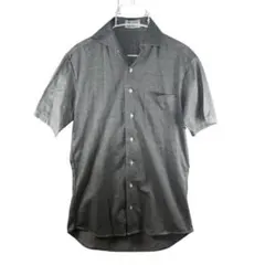 ORIHICA 半袖シャツ メンズ L グレー 鹿の子 ポロシャツ風 日本製