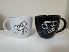 ミッキー ミニー ペアマグカップ Mr Mrs 結婚式 ウェルカムスペース