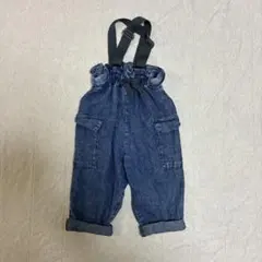 マイリトルワンダー　100cm サス付きデニムパンツ　ワイドパンツ　男の子女の子