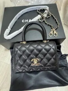 CHANELノベルティチェーンショルダーブラック キルティングバッグ