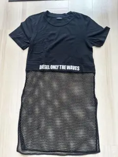 DIESEL ONLY THE WAVES メッシュ切替 Tシャツ ブラック Sのサムネイル