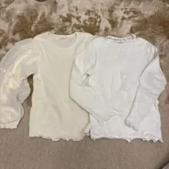 māmaraku 長袖カットソー 110サイズ ホワイト　2点セット