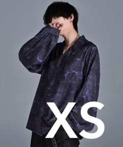 ADRER ドルマンスリーブオープンカラーシャツ ダークブルー XS