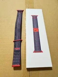 【美品】46mm Apple Nike スポーツループ Blue/Red 純正品