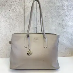 Y*K様 FURLA ライトグレー トートバッグ レザー 通勤バッグ