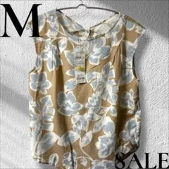 「即日発送」M any SiS かりゆし花柄ノースリーブブラウスシャツ