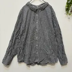 【クロッシーCLOSSHI 】美品　長袖シャツ　チェック　カジュアル　LL