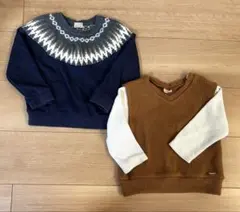 プティマイン トレーナー 2枚 90cm まとめ売り ベビー