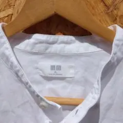UNIQLO ユニクロ 綿麻　シャツ　ノーカラー　XL