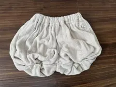 美品　conoco リブ編みベージュバルーンパンツ　かぼちゃパンツ　80cm