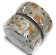 カモ井 mt マスキングテープ 百年百円市 まめまめ柄 豆柴 2本