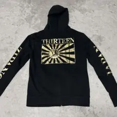 THIRTEEN JAPAN XIII フード付きジップパーカー 黒 Sサイズのサムネイル