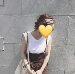 【美品】willfully ブラウンサロペット オールインワンのサムネイル