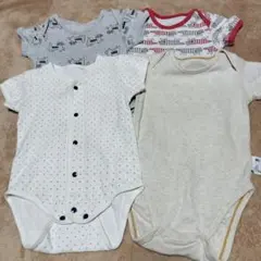 ベビー肌着ロンパス　80サイズ ユニクロ他　4枚セット