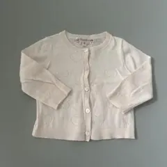 ボンポワン　bonpoint ハート柄　桜色　ピンク　カーディガン　1歳前後