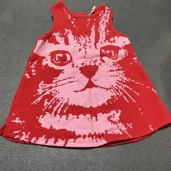 baby GAP 猫顔プリント ワンピース80-90