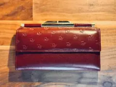 Christian Dior 長財布 ボルドー がま口のサムネイル