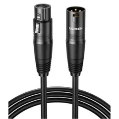 UGREEN マイクケーブル オス-メス XLR 1m ブラック