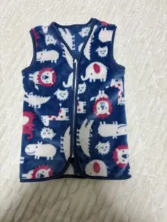 ネイビー 動物柄 ベビースリーパー