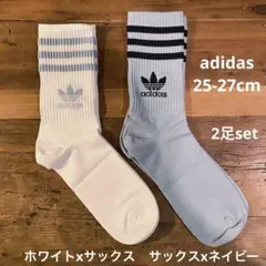 ◇新品 adidas アディダス ミッドクルーソック 25-27cm 2足セット