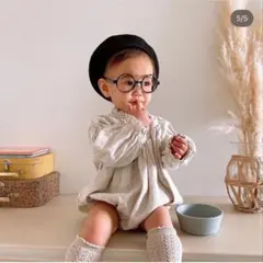 MONBEBE ロンパース　リネン