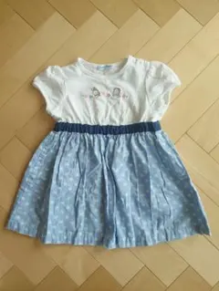 ファミリア（familiar） 水玉模様 ワンピース　90