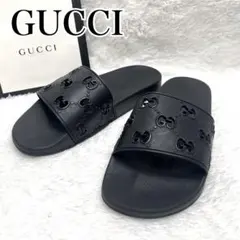 美品✨GUCCI グッチ GG ラバー スライドサンダル ブラック 27.0cmのサムネイル