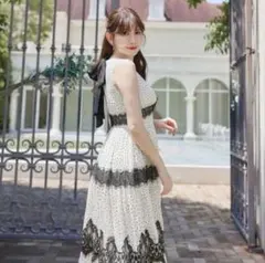 エムミーエメ Noble flower ribbon long onepiece - メルカリ