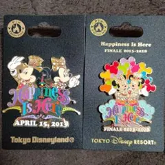 【新品】Happiness Is Here◆ピンバッジ◆2つセット◆ディズニー
